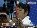 视频：射箭男团决赛18箭后 中国队领先一环