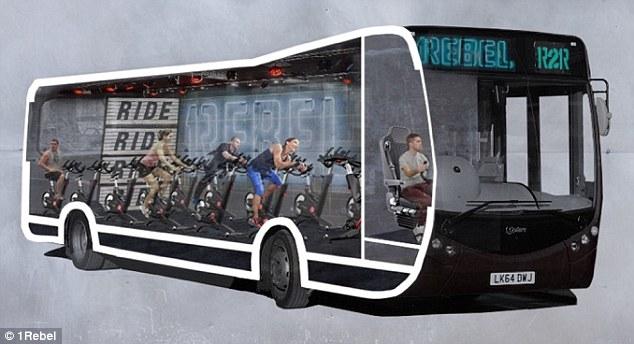 伦敦巴士转型成动感单车室 上班健身两不误
