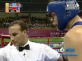 视频：拳击男子91公斤以上级决赛 第二局张志磊5-4领先
