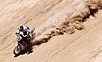 Dakar Rally eensaam ridder ry Badlands