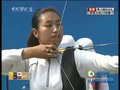视频：射箭女团赛 蒙古选手紧追无奈差距大