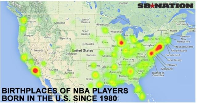 NBA球员诞生地哪里强:华盛顿居首 休城入列