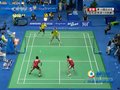 视频：羽球男双1/4决赛 中国组合艰难得分