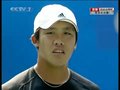 视频：网球男双 李欣翰跑动反拍救球不得