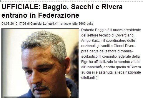 巴乔出山获官方宣布 携萨基里维拉拯救意大利