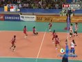 视频：女排1/4决赛 台北打手出界中国获赛点