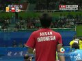 视频：羽球男双决胜局 印尼2-1逆转赢中国
