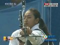 视频：射箭女团赛9箭后 韩国射手技艺超群优势明显