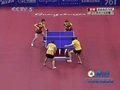 视频：乒球女双1/4决赛 第4局开局对方皆失误