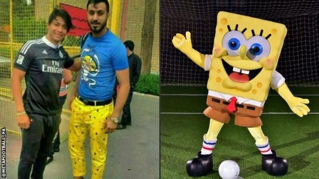伊朗国门遭禁赛6个月 起因竟是穿海绵宝宝裤子
