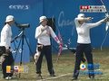 视频：射箭女团赛 韩国射手技艺超群优势明显