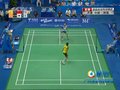 视频：羽球男团 林丹上网跳杀得分14-8