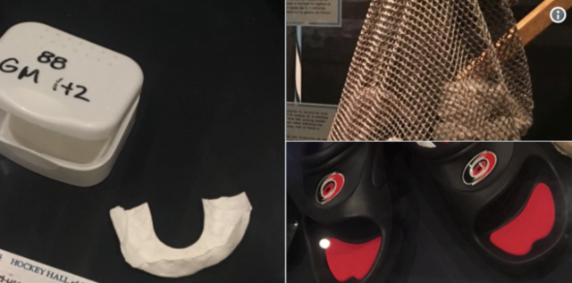 冰球名人堂的稀奇展品:球王牙套竟也位列其中