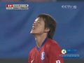 视频：男足半决赛 韩国洪喆接队友传球劲射