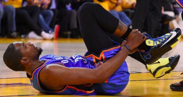 噩耗!杜兰特赛季报销 上届MVP休战4-6个月