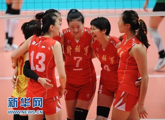 全运会女排天津擒江苏五连胜 辽宁负上海首败