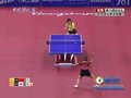 视频：乒球女单 李晓霞近台冲球得分2-0