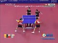 视频：乒球男双中国以10-6拿下第三局