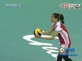 视频：女排半决赛 第一局中国队重扣得分1-1战平朝鲜
