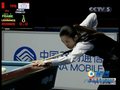 视频：女子九球第六局周婕妤开球 两球入袋