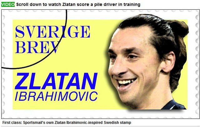 国家骄傲！瑞典将发行伊布主题邮票 比肩齐祖