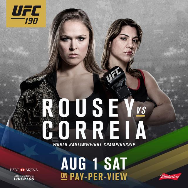 ufc190开篇:罗西vs科雷娅 牛头人兄弟同台竞技