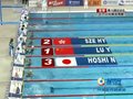 视频：50米蝶泳预赛 陆滢首秀获小组第一