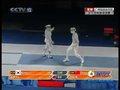 视频：击剑女子团体佩剑决赛 中国队40-35领先谭雪上场