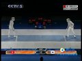 视频：女子个人击剑决赛 开局香港选手劈空