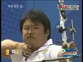视频：射箭男团1/4决赛 12环后韩国领先15环