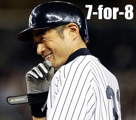 铃木一朗单日七安打 洋基一日双赛连斩蓝鸟_体育_腾讯网