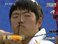 视频：射箭男子决赛 韩国选手28-27赢第四局