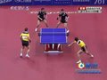 视频：乒球男双许昕判断出错 接球偏出