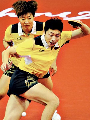 乒乓混双决赛 许昕联手郭焱夺冠_体育_腾讯网