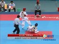 视频：跆拳道54公斤以下级半决赛 台北选手利用多飞与泰国选手战成1平