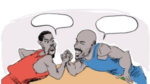 漫画体坛:nba级的扳手腕