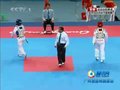 视频：女子跆拳道决赛 第一局吴静钰暂时领先