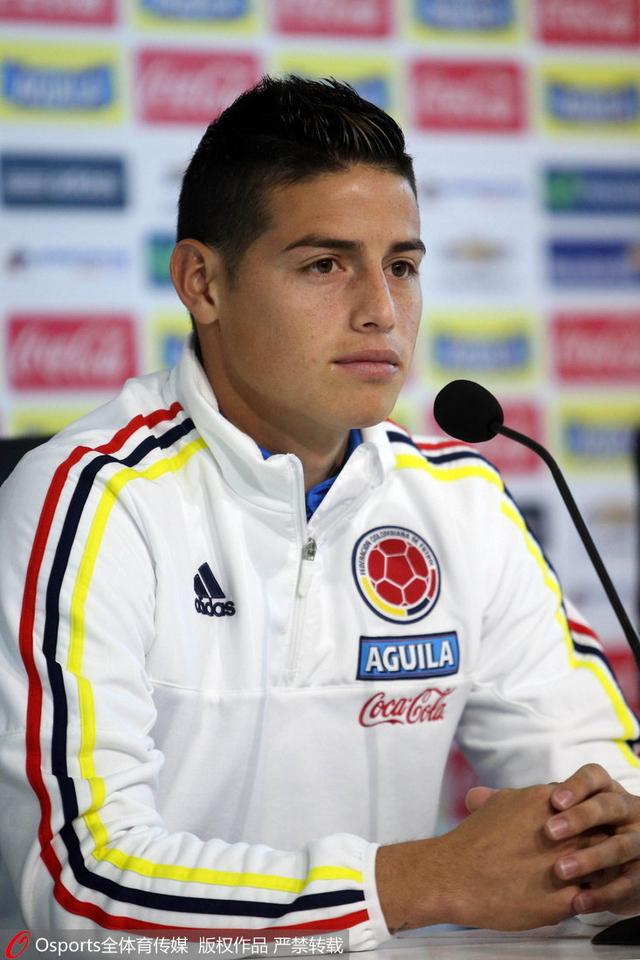 哥伦比亚VS秘鲁首发:J罗法尔考领衔最强阵