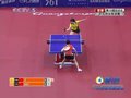 视频：乒球女单郭跃抢拉斜线 李晓霞回球下网