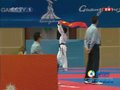视频：跆拳道冠军郭耘菲身披国旗绕场庆夺冠