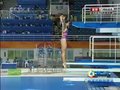 视频：跳水女子三米板决赛 日本第二名选手第一跳57.00分