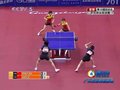 视频：乒乓球女双决赛第二局全程