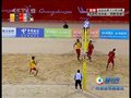 视频：男子沙排决赛 高鹏拦网漂亮得分7-3