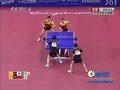 视频：乒球男双半决赛 许昕回球弹网出界