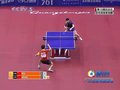 视频：乒球男单决赛 第五局开局王皓4-1领先