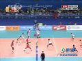 视频：亚运女排决赛 韩国连得3分中国队暂停