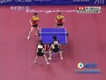 视频：乒球女双半决赛 石川佳纯反手进攻得分