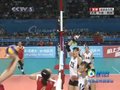 视频：亚运女排决赛 韩国队过网击球失分7-9