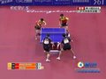 视频：乒球男双张继科的台内挑打再得一分