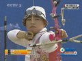 视频：射箭女子个半决赛 韩国选手遥遥领先